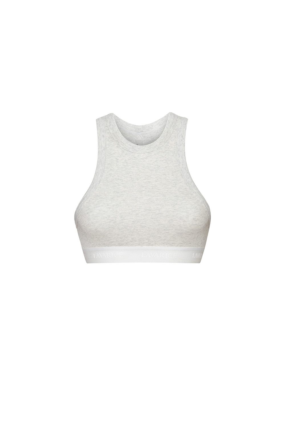 Майка укороченная с резинкой AVRORA Светло-серый меланж