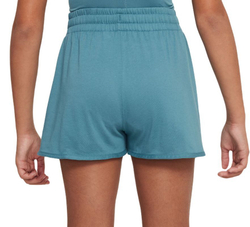 Шорты для девочки теннисные Nike Dri-Fit Breezy High-Waisted Training Shorts - mineral teal/white