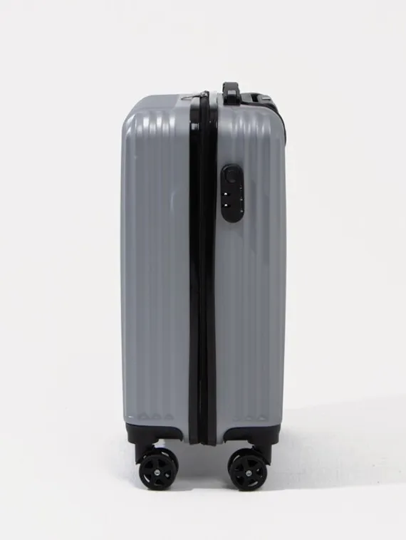 Чемодан маленький 20&quot;, кодовый замок, цвет серебряный