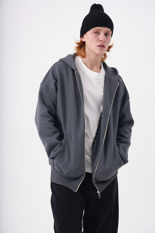 Свитшот унисекс из футера с начесом, черный