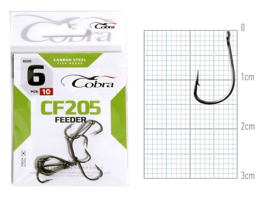 Крючки Cobra FEEDER UNIVERSAL сер. CF205 разм.006 10шт.