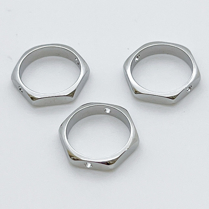Коннектор-рамка, цвет серебро, размер 12 мм, внутренний диаметр 10 мм, цена за 1 шт