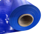 Тент в рулоне негорючий ПВХ 450 г/м2 синий 3х65 м (195 м2) огнестойкая ткань