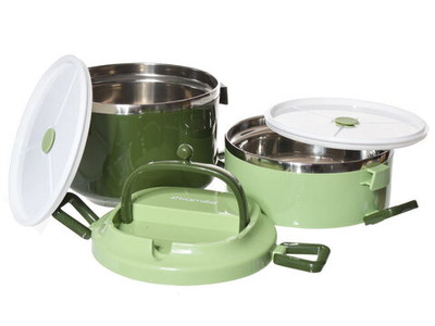 Ланч бокс 1700мл 2 отделения, цвет микс