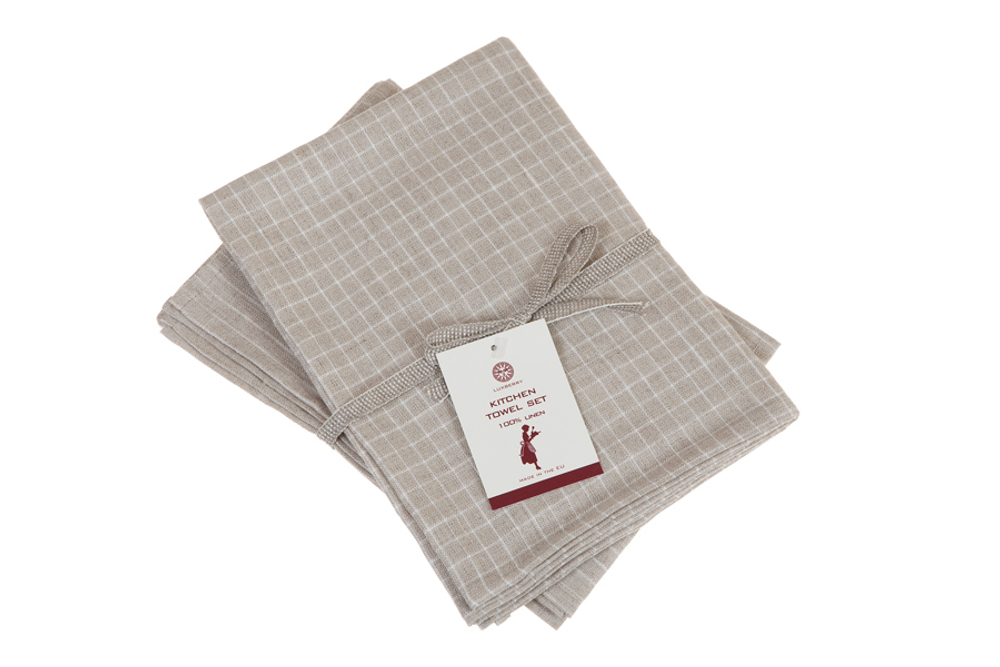 Набор полотенец 2 шт Luxberry Timeless mini натуральный/белый Литва