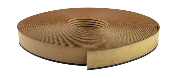 Покрытие палубное 50ммx5мм, тик классический, черная полоса, Marine Rocket