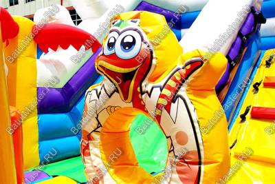 Коммерческий батут «Белый клык» с немеханизированной головой, размер 6*5*2,9 м.