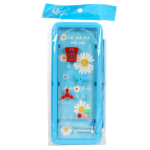 Пенал 75 х 200 мм. пластик, игра на передней панели,голубой (Alingar)