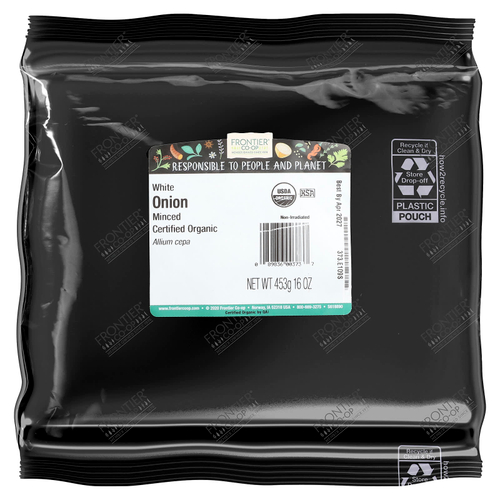 Frontier Co-op, Органический рубленый белый лук, 16 унций (453 г)