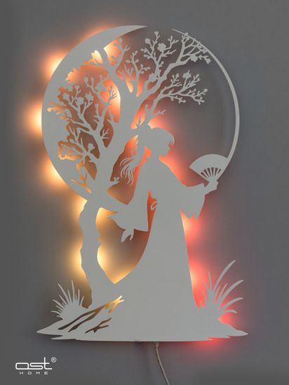 Панно "Гейша" с RGB подсветкой на пульте