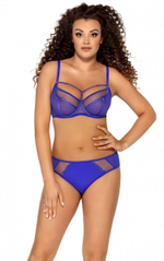 Бюстгальтер на косточках plus size с декоративными бретелями (Размер: 95G) (Цвет: телесный)