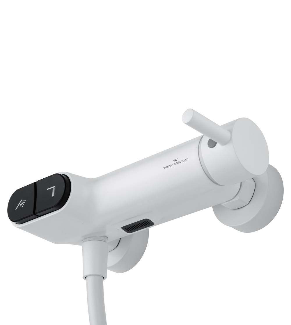 Смеситель для душа с встроенным изливом WONZON & WOGHAND MUSE Corno, Белый матовый (WW-A30902-MW)