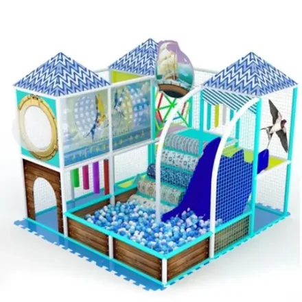 Детский игровой лабиринт «Белые паруса» 12,3м² (4*3,5*2,5м)
