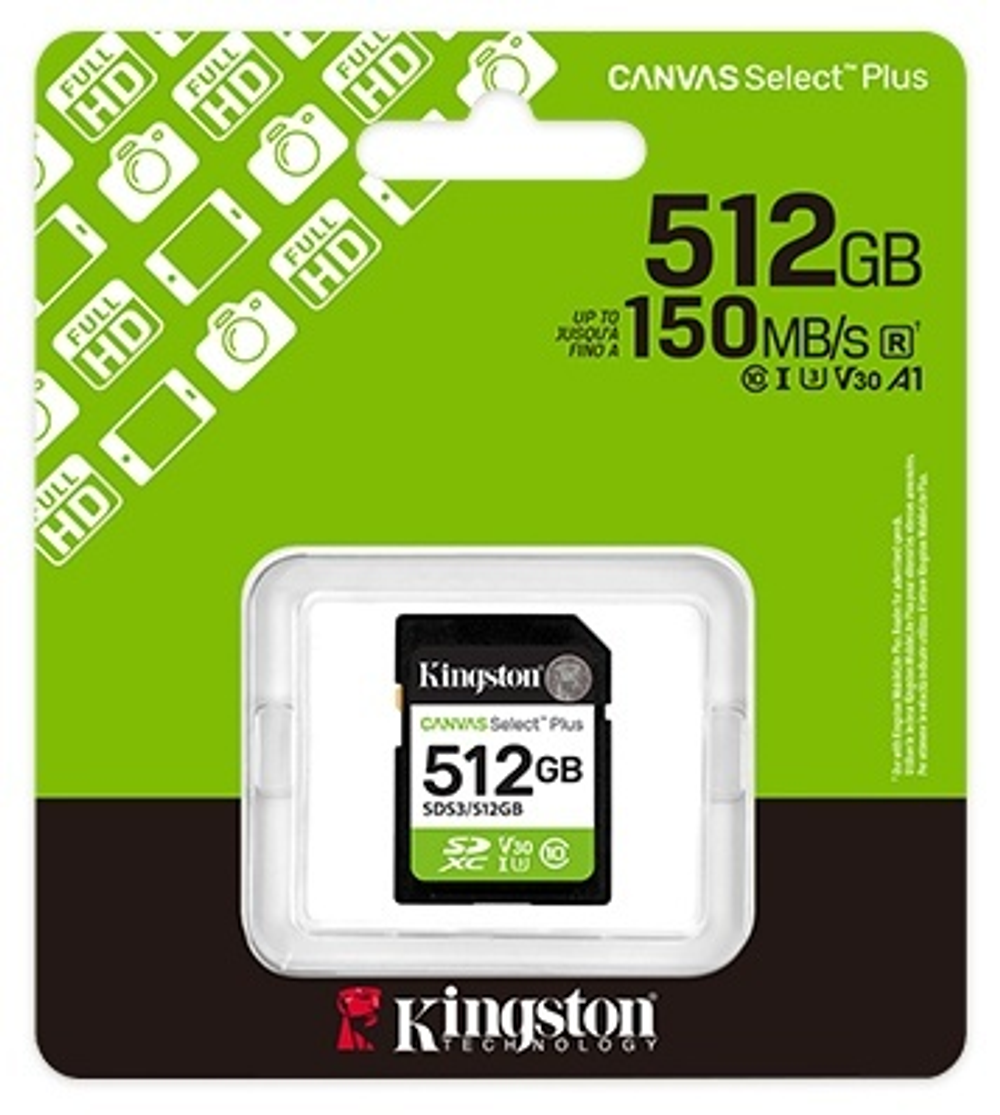 Карта памяти Kingston Secure Digital XC SDS3/512GB 512 Гб