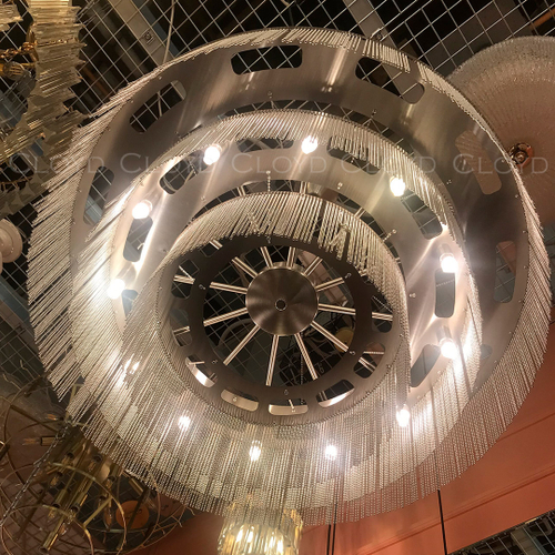 Люстра Cloyd ONASSIS C12 / Ø80 см - никель сатин (арт.11358)