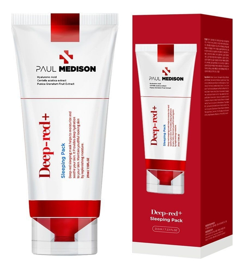 PAUL MEDISON Ночная маска с гиалуроновой кислотой и экстрактом центеллы азиатской - Deep-Red Sleeping Pack ,211мл
