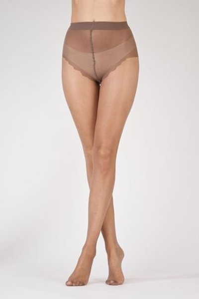 Нейлоновые блестящие колготки (Размер: M) (Цвет: дымчатый)
