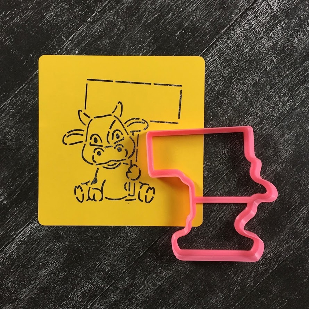 Бык №50 с табличкой