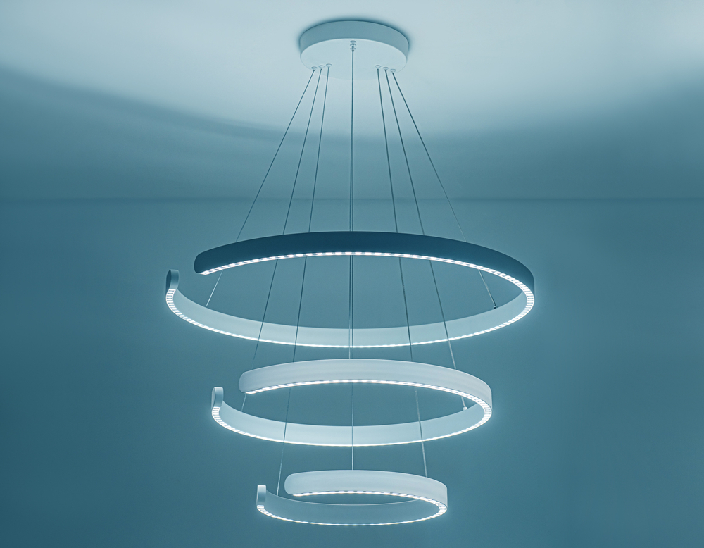 Светильник подвесной светодиодный FL5887/3 WH белый 90W 3000K/4200K/6400K D800/600/400*1200 (без ПДУ)