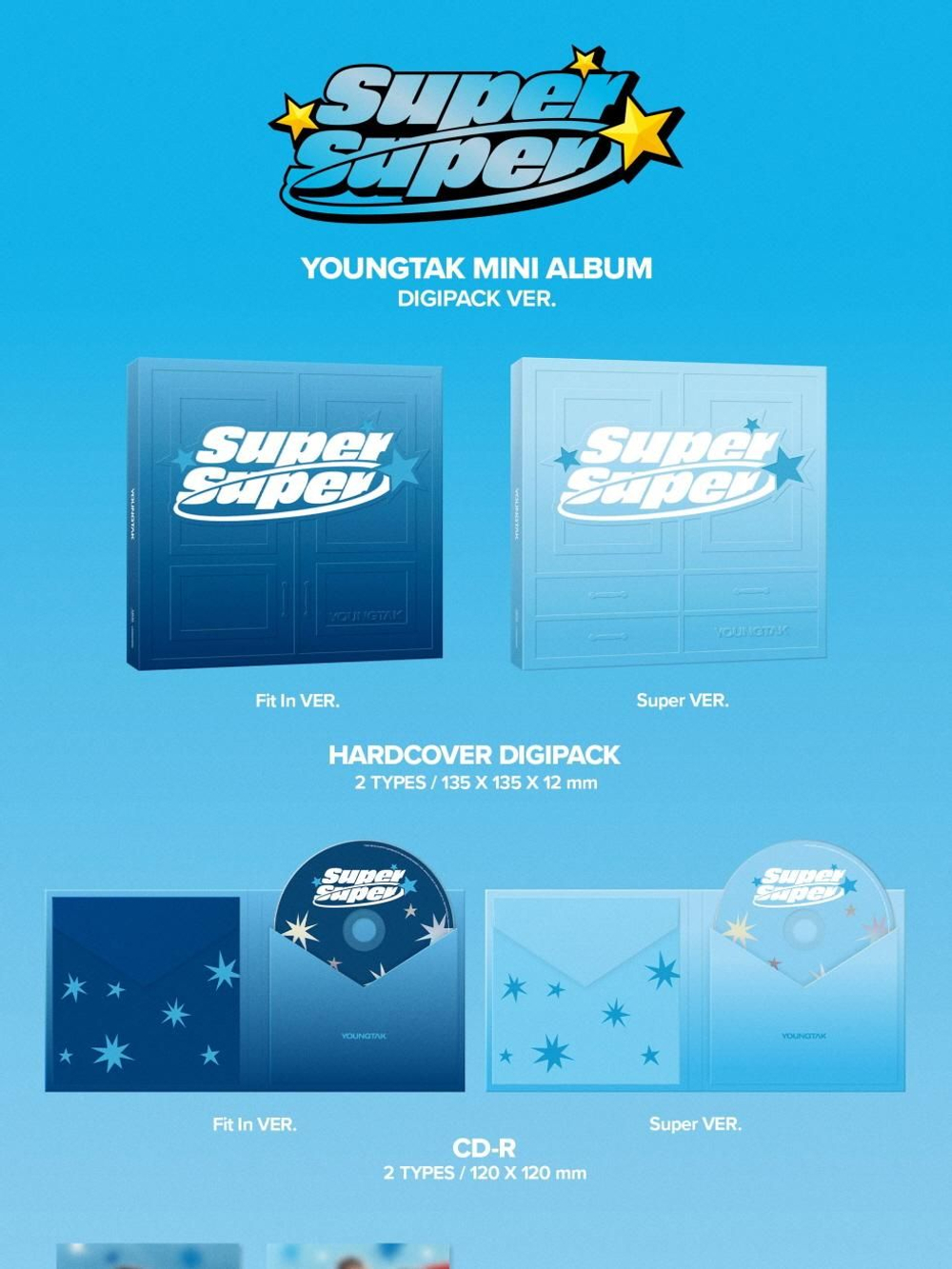 Альбом YOUNGTAK - SUPERSUPER Mini Album DIGIPACK 2 Version SET