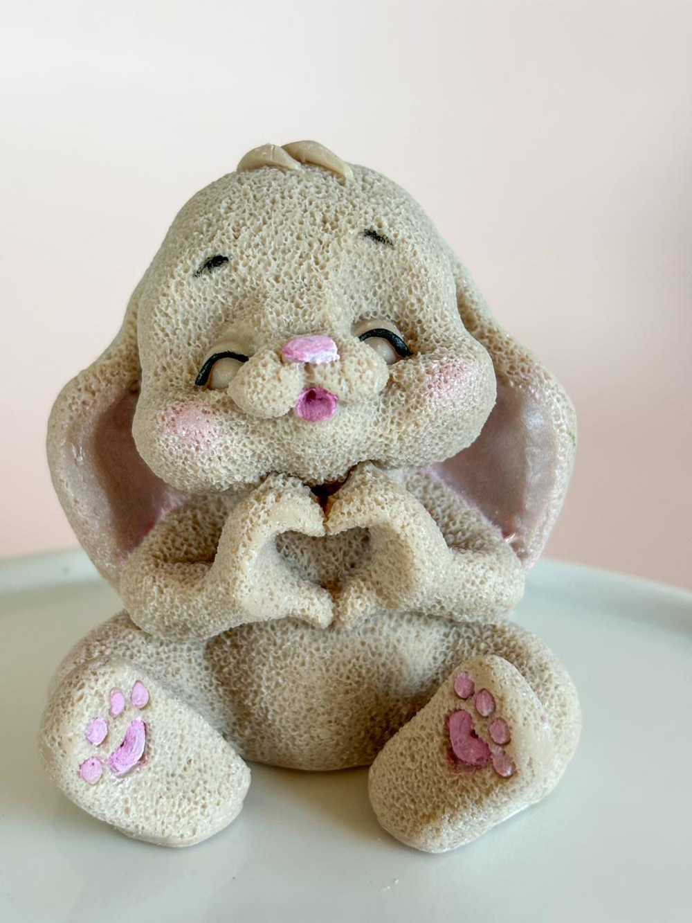 Фигурка из шоколадной глазури "Зайка бежевый"