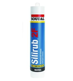 Нейтральный силиконовый герметик Soudal Силируб 2 F бесцветный 300 мл