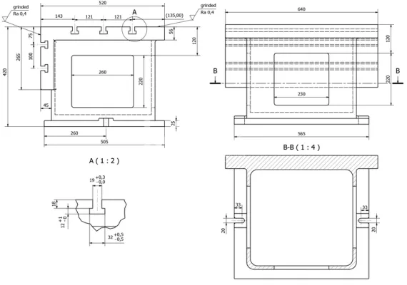 Стол коробчатый для радиально-сверлильного станка Optimum RD 5