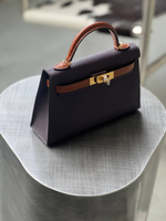 Сумка Hermes вставки из кожи крокодила