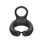 Черное эрекционное виброкольцо Cock Ring с пультом ДУ (Цвет: черный)