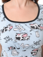 Майка Мк-58Х/сероголубой-коровка