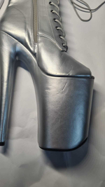 KIKO. Ботильоны четверки. PU. Открытые - SHDB-015-4-PU-sil-sale38_003