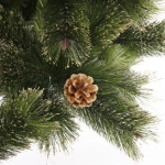 Ёлка «Зимушка» 180 см, леска, шишки, золотое напыление (267 веток) (SZ802GA-180)