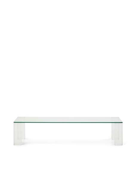 Журнальный столик из закаленного стекла Adularia, прозрачный, 140 x 60