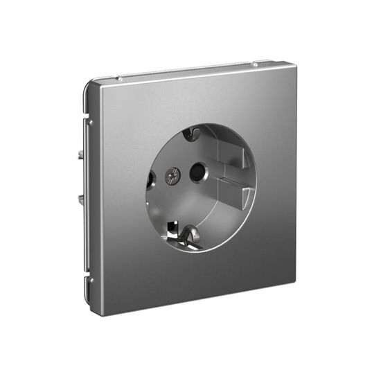 Розетка ArtGallery 16А с заземл. со шторками быстрозажим. клем. механизм сталь SE GAL000945S