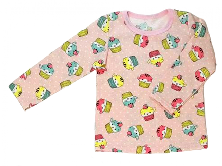 Пижамная кофта 384/11 много кексиков