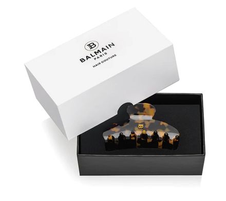 Balmain Hair Couture Краб цвет черепаховый размер L Pince a cheveux Large Tortoise