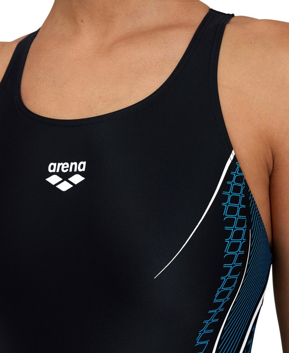 006122 580 Купальник спорт. Modular V Black Black-Turquoise ARENA