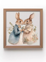 Картины на стену интерьерные на холсте 4 шт, 23*23 см