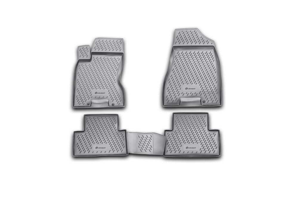 Коврики в салон для NISSAN X-Trail T31 (II, IIp), 2007-2013, 4 шт. (серые) арт.CARNIS00031G