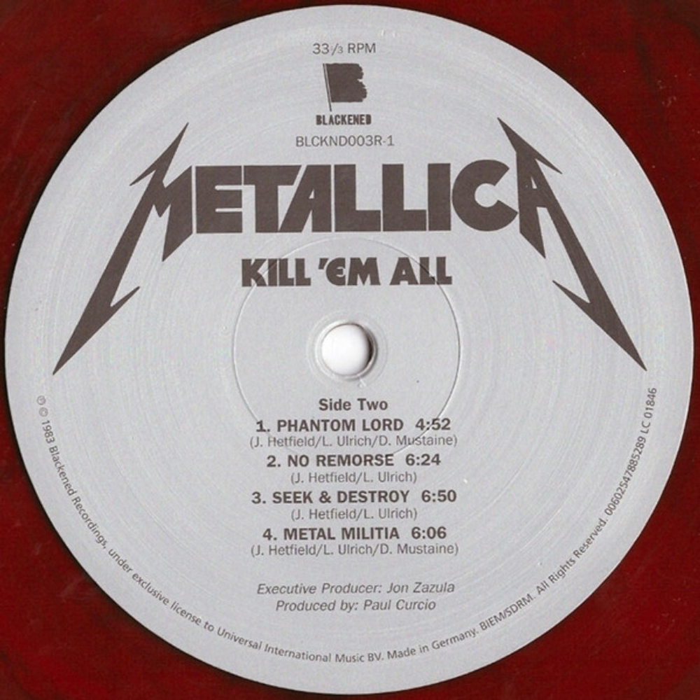 Metallica / Kill 'Em All (Coloured Vinyl)(LP)