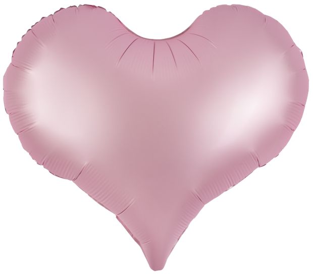 К Шар 24''/61 см Сердце, Люкс, Розовый, Сатин (БГ-40)