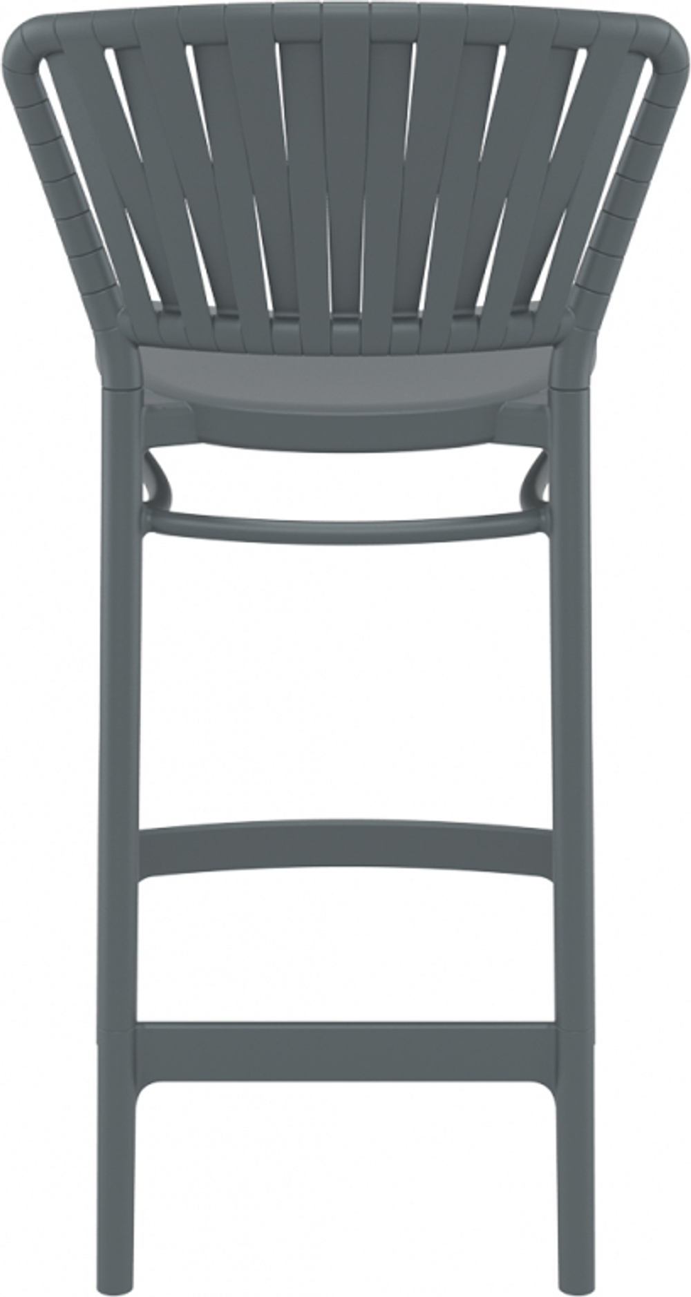 Стул пластиковый полубарный Siesta Contract Portofino, темно-серый