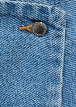 Джинсовая юбка-брюки на запахе