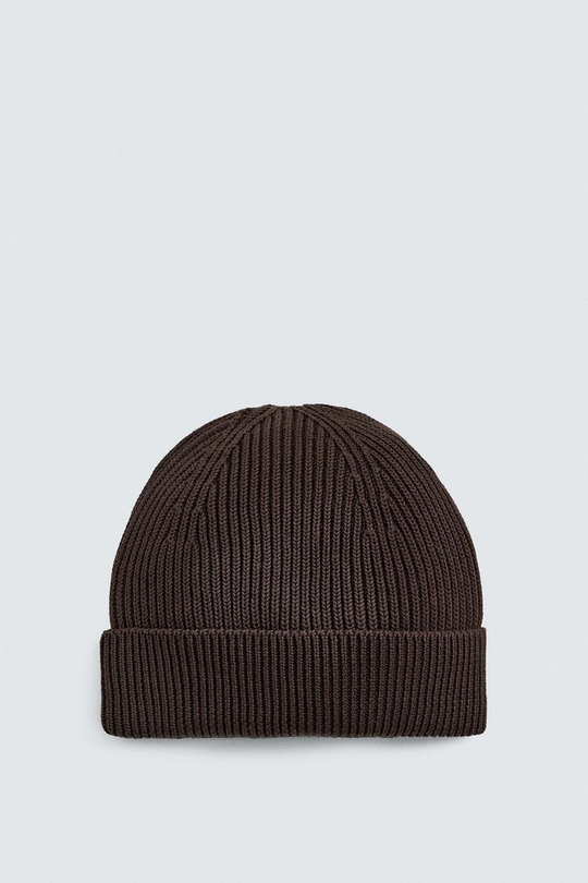 ZARA БАЗОВАЯ ТРИКОТАЖНАЯ ШАПКА, ШОКОЛАДНЫЙ