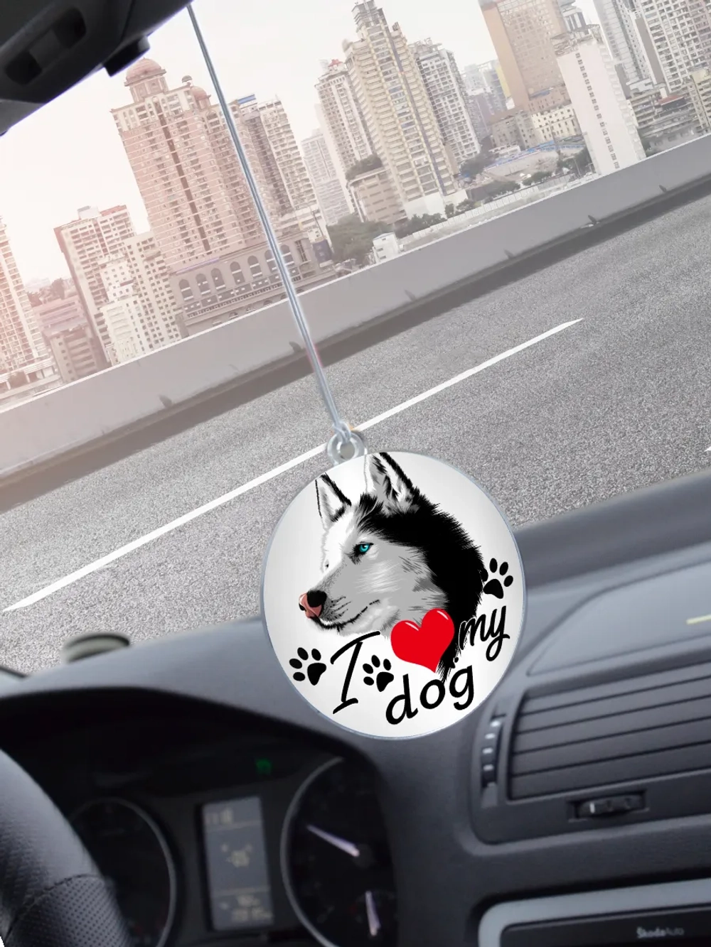 Подвеска в машину - Сибирский хаски