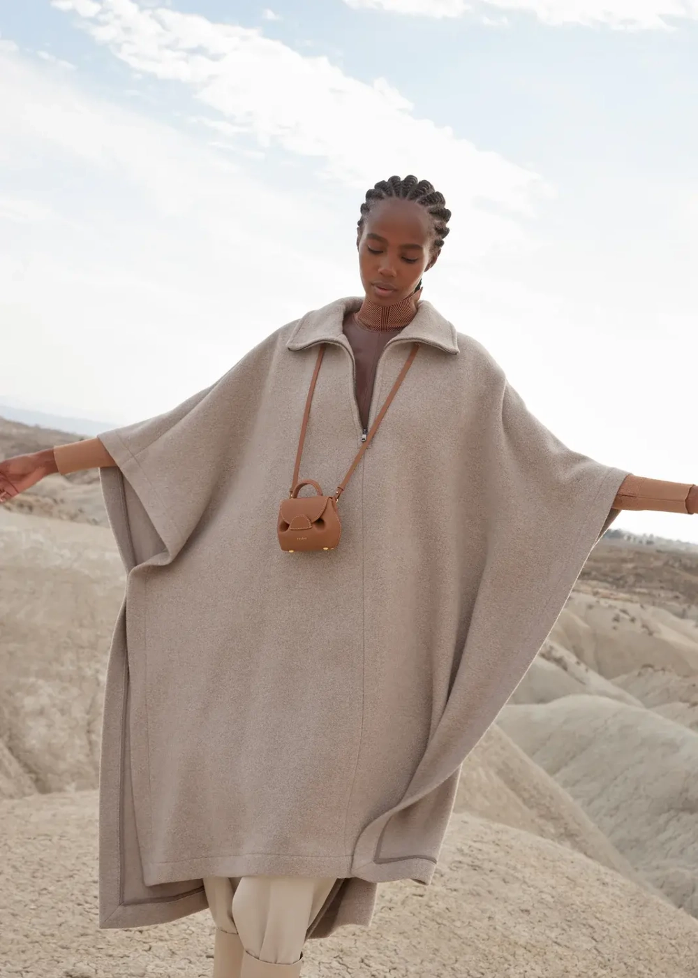 POLENE СУМКА NUMERO UN MICRO, ЦВЕТ ВЕРБЛЮЖЬЕЙ ШЕРСТИ