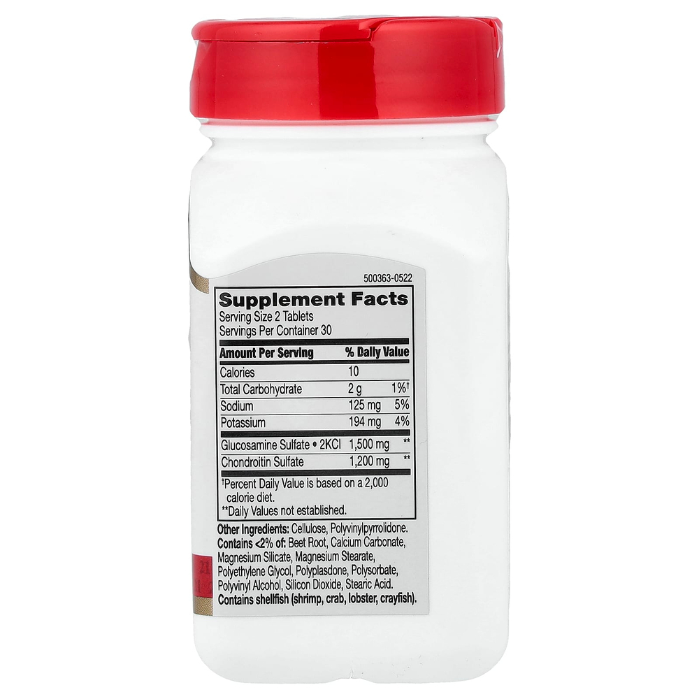 21st Century, глюкозамин и хондроитин, 60 таблеток