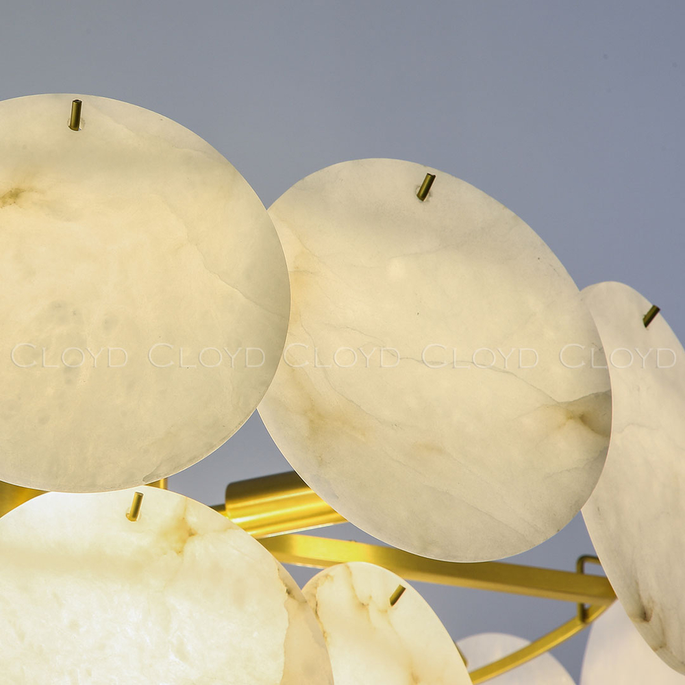 Люстра Cloyd BOSFOR-C C16 / выс. 42 см - алебастр - латунь (арт.12355)