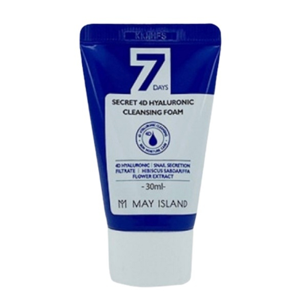 Увлажняющая пенка для умывания с гиалуроновой кислотой May Island 7-Days Hyaluronic 4D Secret Cleansing Foam 30мл
