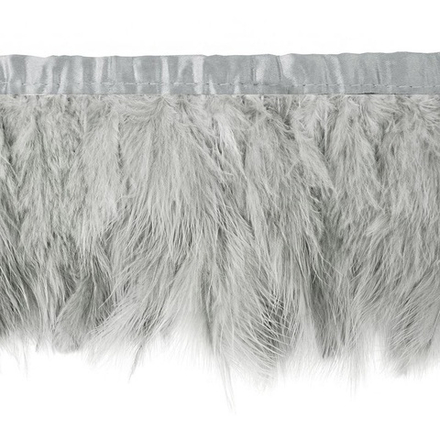 Кант из перьев, цв.светло-серый